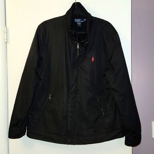 VTG 90’s Polo Ralph Lauren Full Zip Fleece Lined Hidden Hood Jacket Men's XL